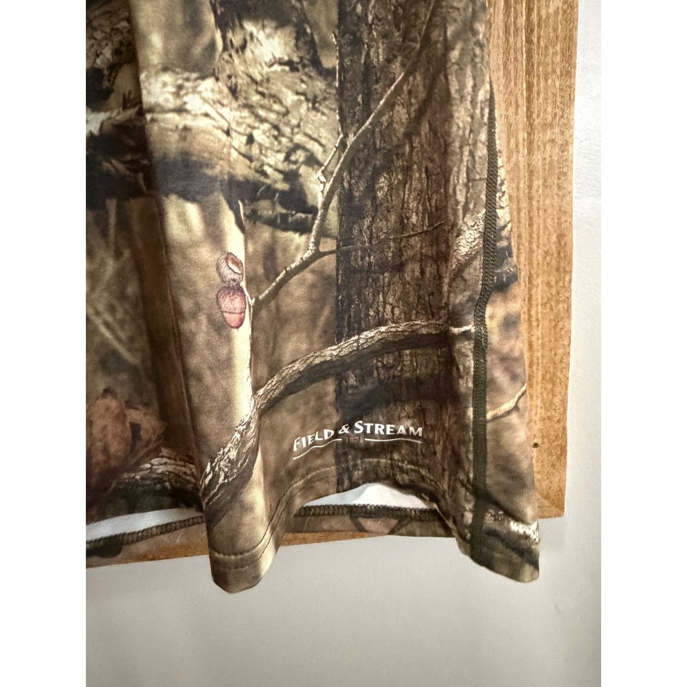 Field & Stream Womens Camo Long Sleeve V-Neck Shirt Small Pink Ribbon - Picture 3 of 4